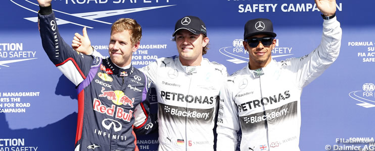 Rosberg supera a Hamilton y se lleva la pole con pista húmeda - Reporte Clasificación - GP de Bélgica 