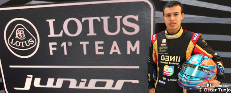 Colombiano Óscar  Tunjo es presentado por Lotus F1 Team en su programa de jóvenes pilotos para 2014