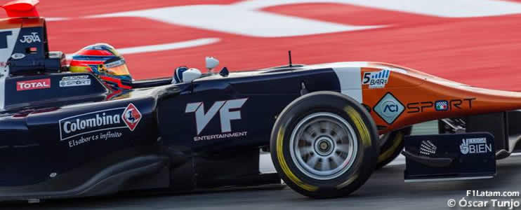 Buen comienzo para el colombiano Óscar Tunjo en la GP3 Series tras lograr el segundo tiempo en pruebas 