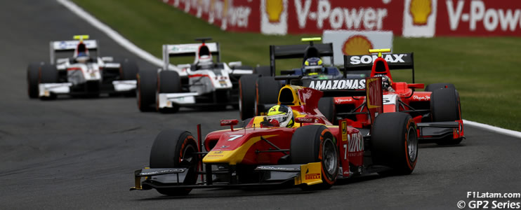 Audio: Sexta posición para el piloto colombiano Julián Leal en la Feature Race de la GP2 en Spa 
