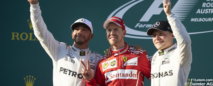 Sebastian Vettel coloca nuevamente a Ferrari en lo más alto - Reporte Carrera - GP de Australia 