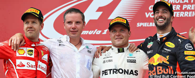 Apretada victoria de Bottas con polémica por salida en falso en la partida - Reporte Carrera - GP de Austria