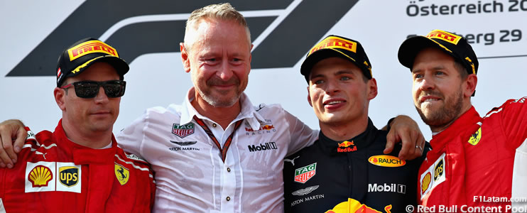 Verstappen gana en la casa de Red Bull, Vettel lidera y Hamilton cae - Reporte Carrera - GP de Austria