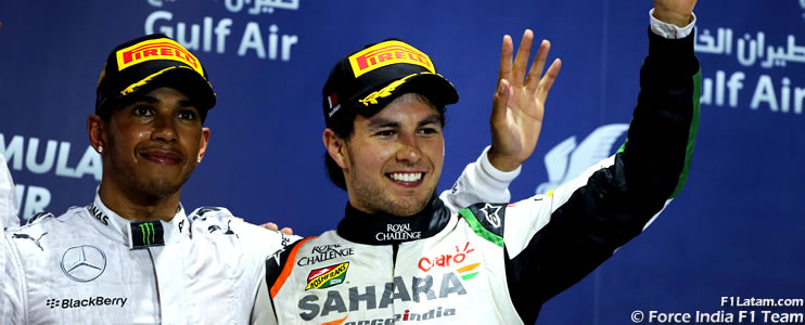Cuarto podium para Sergio Pérez en la Fórmula 1 - Reporte Carrera - GP de Bahrein - Force India