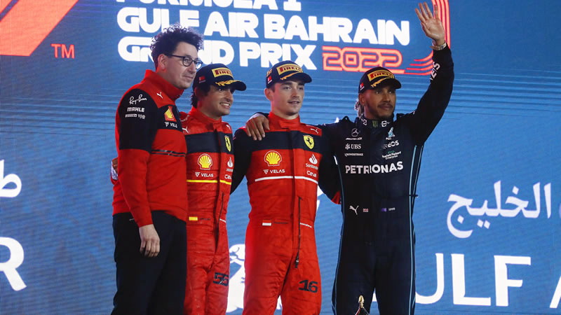 Leclerc gana y Sainz completa el doblete para Ferrari - Reporte Carrera - GP de Bahrein