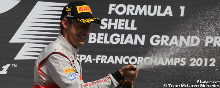 Button logra la victoria tras caótico comienzo en Spa - Reporte Carrera - GP de Bélgica 