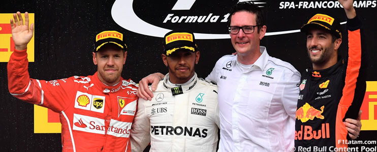 Hamilton gana ante la intensa presión de Vettel en Spa - Reporte Carrera - GP de Bélgica 