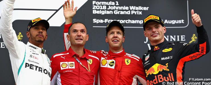 Sebastian Vettel gana en Spa y se acerca a Hamilton por el campeonato - Reporte Carrera - GP de Bélgica