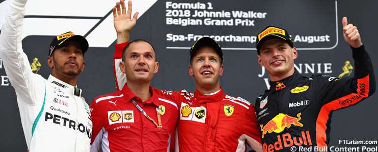 Sebastian Vettel gana en Spa y se acerca a Hamilton por el campeonato - Reporte Carrera - GP de Bélgica 