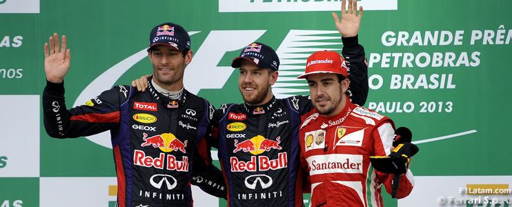 Vettel no cede y cierra la Temporada 2013 con novena victoria consecutiva - Reporte Carrera - GP de Brasil 