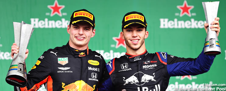 Verstappen gana, podio para Gasly y los Ferrari chocan entre ellos - Reporte Carrera - GP de Brasil