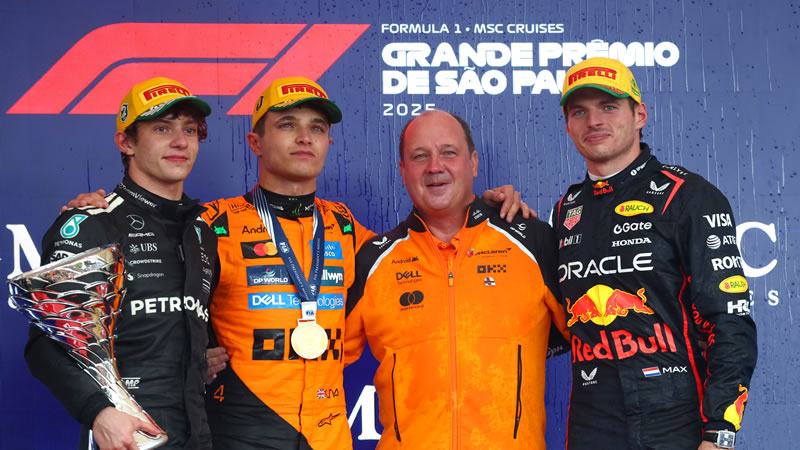 Norris gana con autoridad y se ratifica como líder del campeonato - GP de Brasil