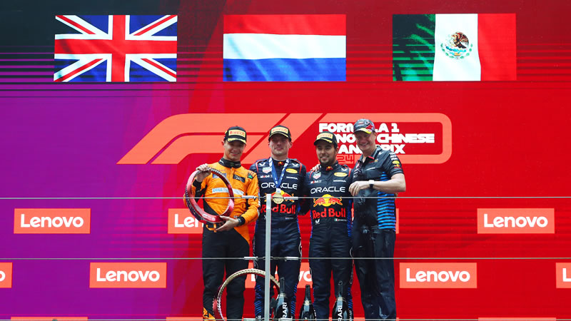 Verstappen gana cómodamente. Norris y Pérez completan el podio - Reporte Carrera - GP de China