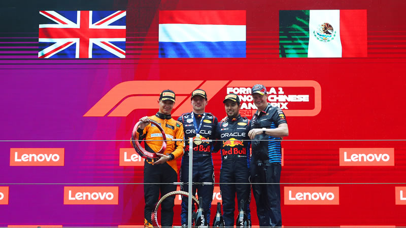 Verstappen gana cómodamente. Norris y Pérez completan el podio - Reporte Carrera - GP de China 