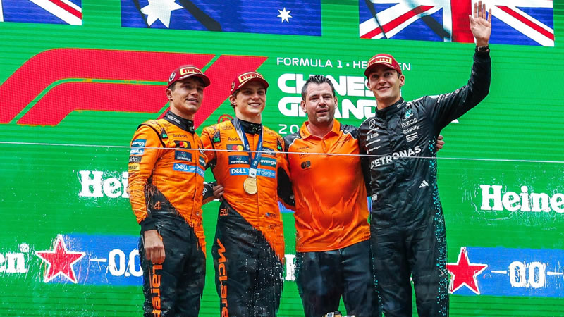 Piastri logra su tercera victoria en F1 y McLaren se afianza en el campeonato - Reporte Carrera - GP de China 