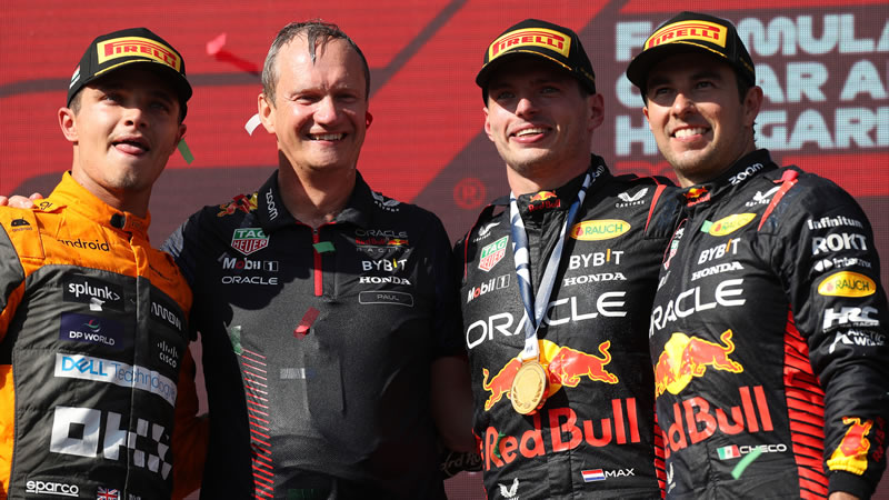 Verstappen domina a su antojo. Norris y Pérez completan el podio - Reporte Carrera - GP de Hungría 