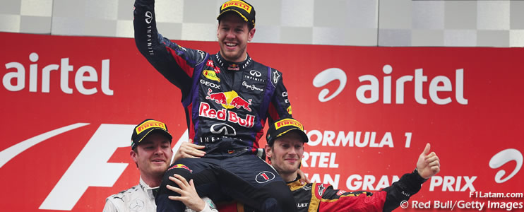 Sebastian Vettel y Red Bull logran el Tetracampeonato Mundial de F1 - Reporte Carrera - GP de India 