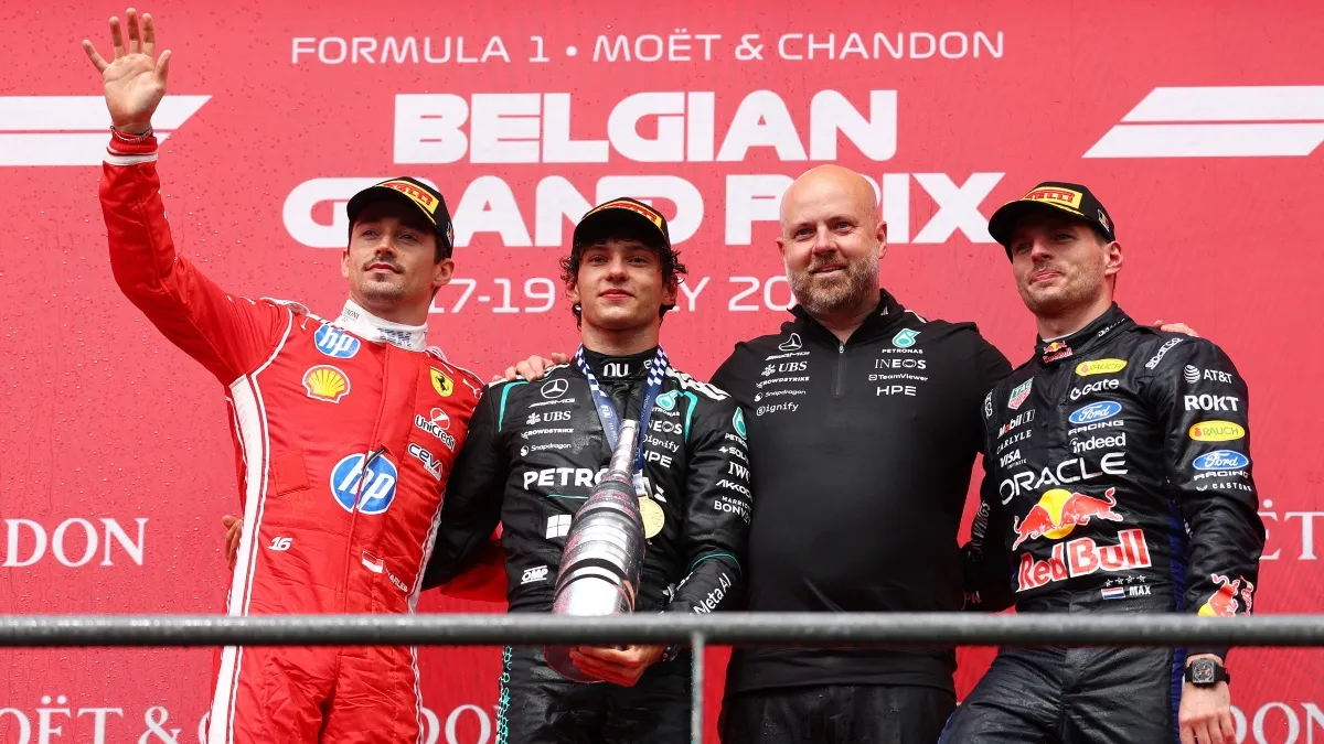 Kimi Antonelli gana tras imponerse a Charles Leclerc - Reporte Carrera - GP de Bélgica