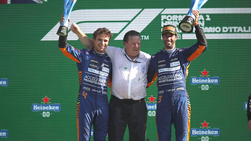 Ricciardo gana en Monza. Colisión de Verstappen y Hamilton  - Reporte Carrera - GP de Italia 