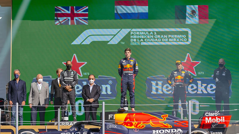 Verstappen gana y Checo logra el podio en casa - Reporte Carrera - GP de México