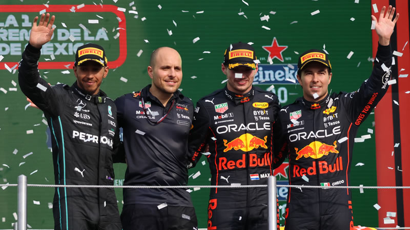 Verstappen consigue un nuevo récord en el Hermanos Rodríguez. 'Checo' Pérez repite podio - Reporte de Carrera - GP de México 
