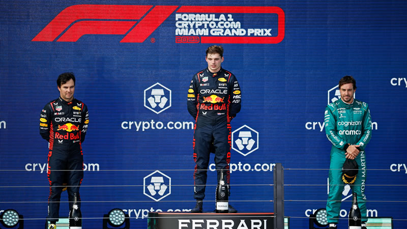 Verstappen se impone y Pérez completa el doblete para Red Bull - Reporte Carrera - GP de Miami