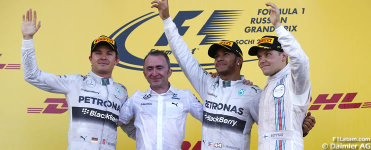 Lewis Hamilton se llevó la victoria y Mercedes el Campeonato de Constructores - Reporte Carrera - GP de Rusia 
