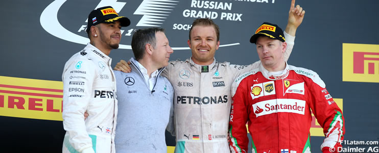 Nico Rosberg logra en Sochi la cuarta victoria de la temporada - Reporte Carrera - GP de Rusia
