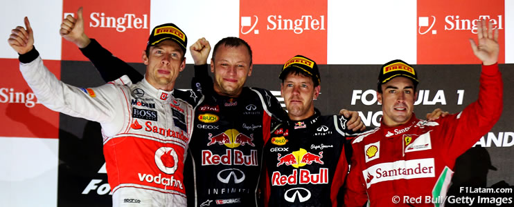 Triunfo de Vettel tras inconvenientes de Hamilton - Reporte Carrera - GP de Singapur 