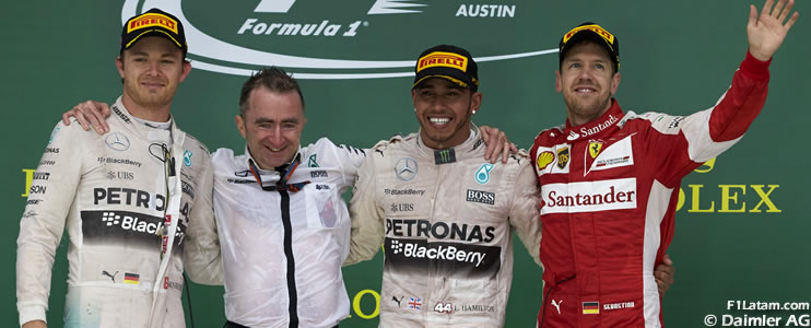 Lewis Hamilton es nuevo tricampeón mundial de Fórmula 1 - Reporte Carrera - GP de Estados Unidos 