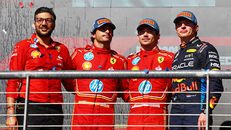 Doblete para Ferrari en Austin con Leclerc y Sainz - Reporte Carrera - GP de Estados Unidos 