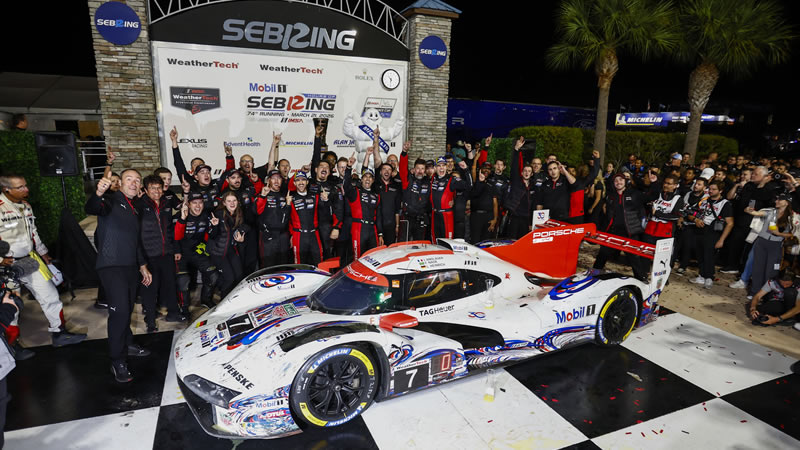 Porsche logra el doblete y la vigésima victoria absoluta en las 12 Horas de Sebring