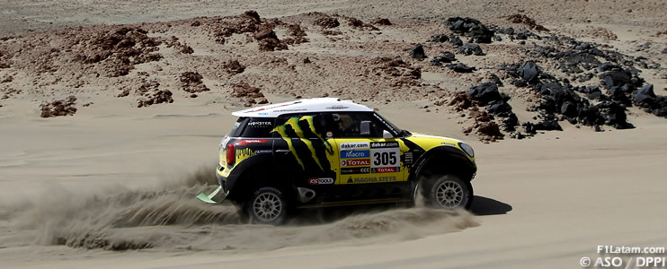 Los MINI de Peterhansel y Roma toman la ventaja  -  Rally Dakar 2013 - Resumen Día 5