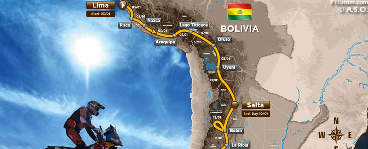 El Rally Dakar ya tiene su recorrido oficial para 2016 en Perú, Bolivia y Argentina
