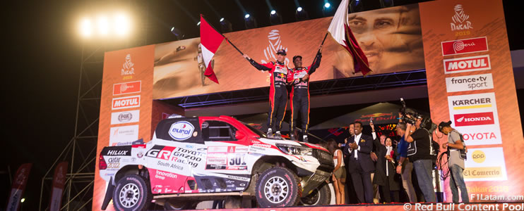 Nasser Al-Attiyah logró su tercer título en el exigente Rally Dakar de la mano de Toyota 