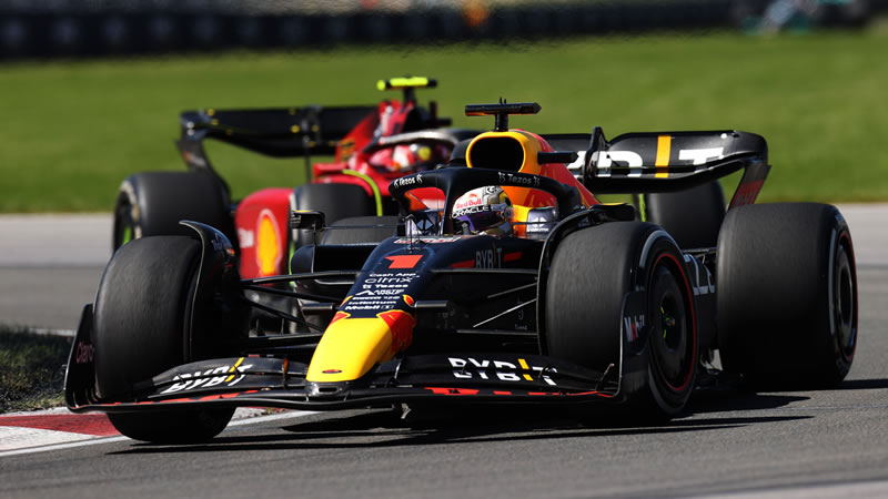 Triunfo de Max Verstappen bajo intensa presión de Carlos Sainz - Reporte Carrera - GP de Canadá 