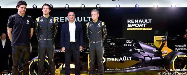 Renault presenta oficialmente su auto y pilotos en su regreso como equipo a la Fórmula 1
 