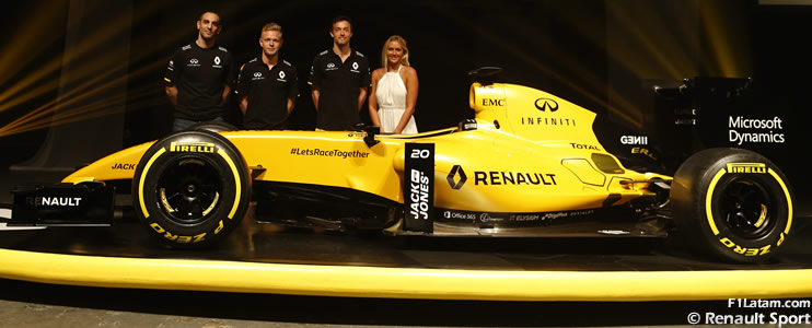 FOTOS-VIDEO: Renault muestra los colores definitivos que tendrá su auto en la temporada 2016 de F1
