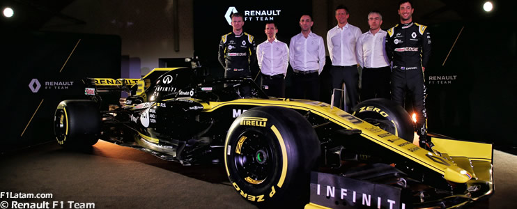 El nuevo Renault R.S.19. de Ricciardo y Hülkenberg es presentado al mundo