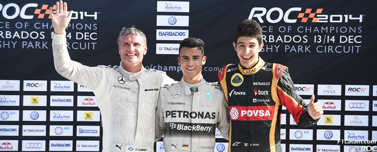 El británico David Coulthard logra la victoria en la Race of Champions en Barbados 