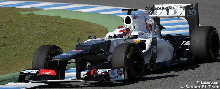 Las primeras vueltas del C31 al comando del japonés Kamui Kobayashi 