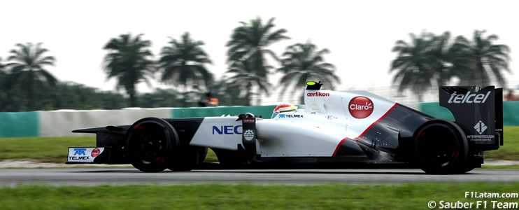 El mexicano Sergio Pérez clasifica en el top 10 - Reporte Clasificación - GP de Malasia  - Sauber 