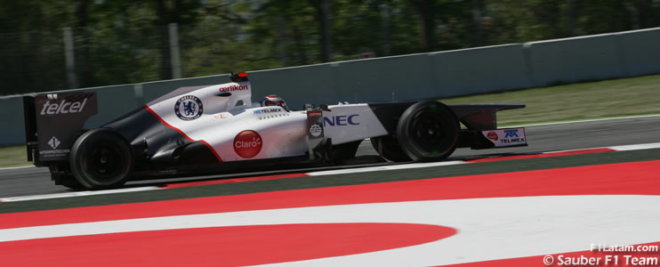 Jornada productiva para Kobayashi y Pérez - Reporte Viernes - GP de España - Sauber 