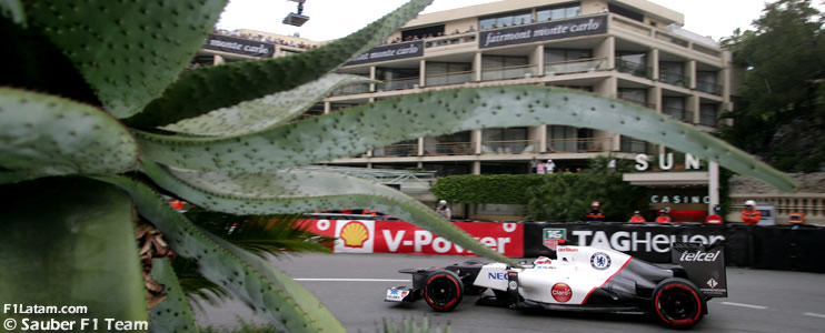 Gran optimismo de Kamui Kobayashi y Sergio Pérez - Reporte Jueves - GP de Mónaco - Sauber 