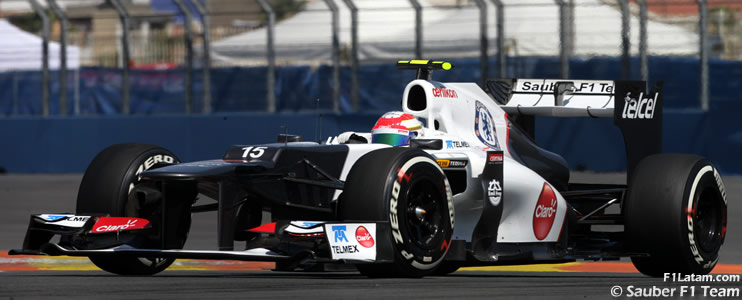 Modificaciones en el auto no beneficiaron a Sergio Pérez - Reporte Clasificación - GP de Europa - Sauber 