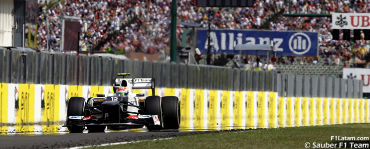 Pérez y Kobayashi tienen un fin de semana para el olvido - Reporte Carrera - GP de Hungría - Sauber 