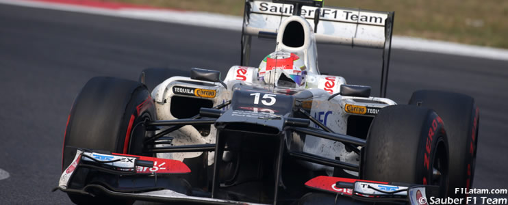 Sergio Pérez estuvo a una décimas de entrar en los puntos - Reporte Carrera - GP de Corea - Sauber 
