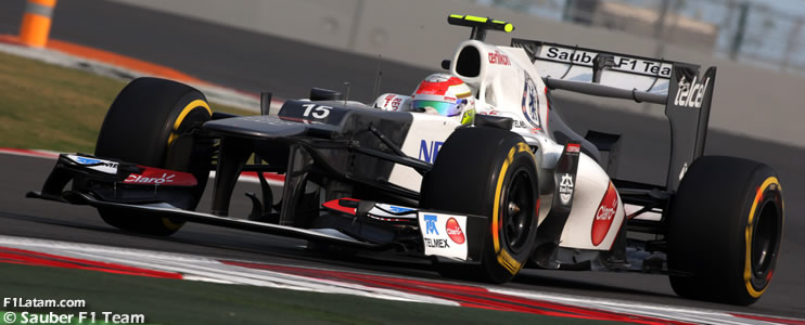 Carrera decepcionante para Kobayashi y Pérez - Reporte Carrera - GP de India - Sauber 