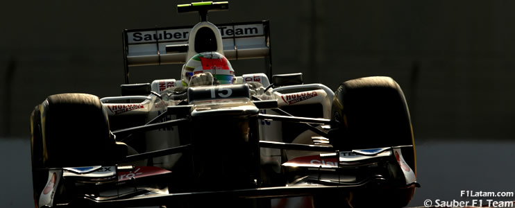 Sergio Pérez quedó cerca de la Q3 - Reporte Clasificación - GP de Abu Dhabi - Sauber 