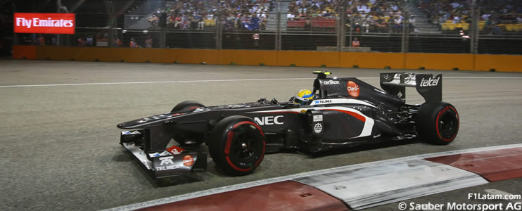 Esteban Gutiérrez avanza por primera vez a la Q3 - Reporte Clasificación - GP de Singapur - Sauber 
